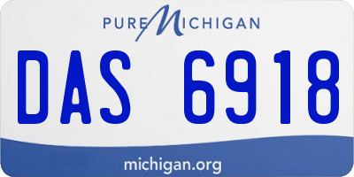 MI license plate DAS6918