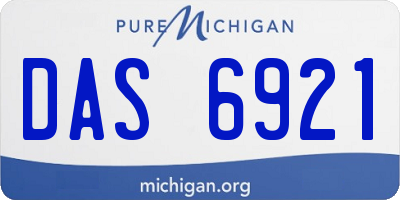 MI license plate DAS6921