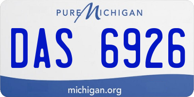 MI license plate DAS6926