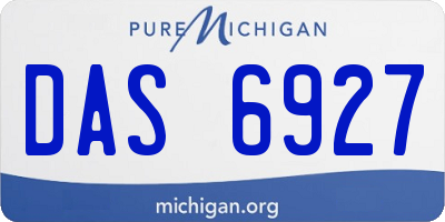 MI license plate DAS6927