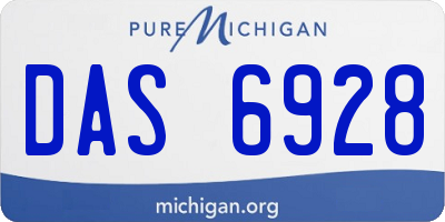 MI license plate DAS6928