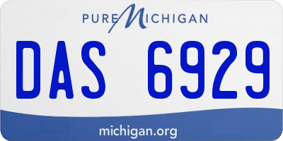 MI license plate DAS6929
