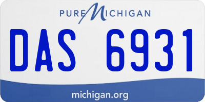 MI license plate DAS6931
