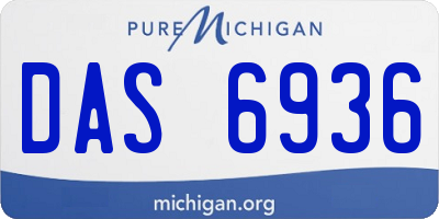 MI license plate DAS6936