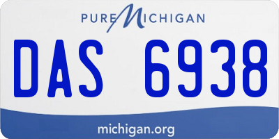 MI license plate DAS6938