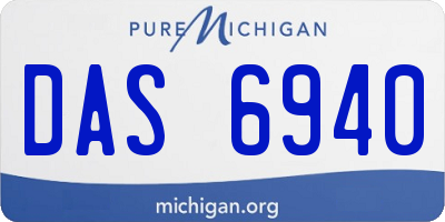MI license plate DAS6940