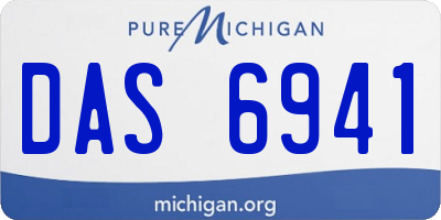 MI license plate DAS6941