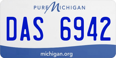 MI license plate DAS6942