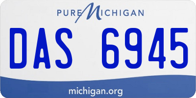 MI license plate DAS6945