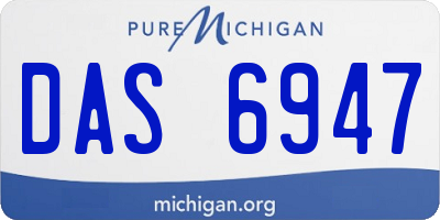 MI license plate DAS6947
