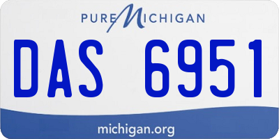 MI license plate DAS6951