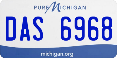 MI license plate DAS6968