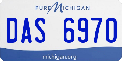 MI license plate DAS6970