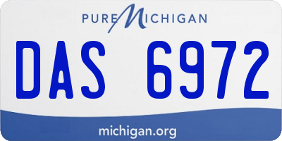 MI license plate DAS6972