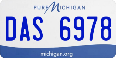 MI license plate DAS6978
