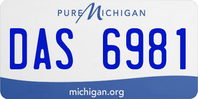 MI license plate DAS6981