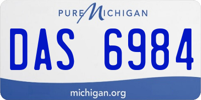 MI license plate DAS6984