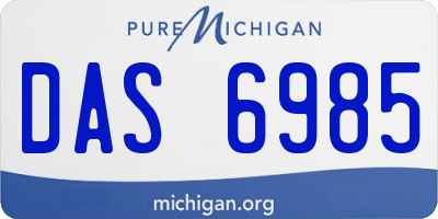 MI license plate DAS6985
