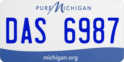 MI license plate DAS6987