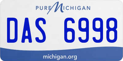 MI license plate DAS6998