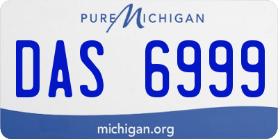 MI license plate DAS6999
