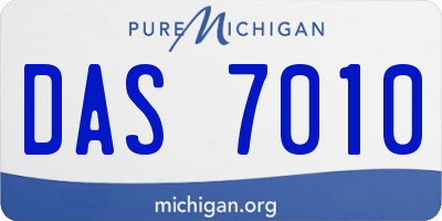 MI license plate DAS7010