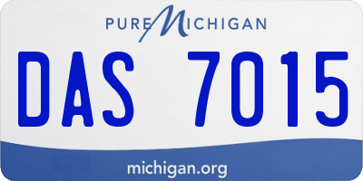 MI license plate DAS7015