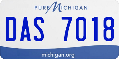 MI license plate DAS7018