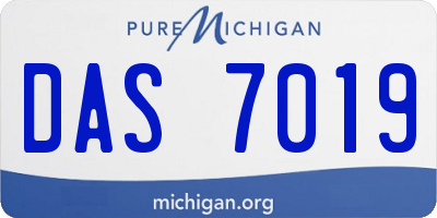 MI license plate DAS7019