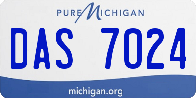 MI license plate DAS7024
