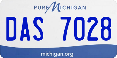 MI license plate DAS7028