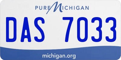 MI license plate DAS7033