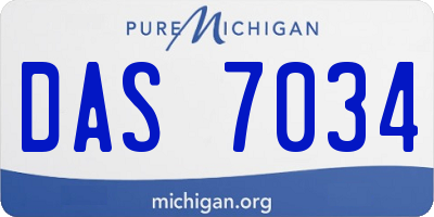 MI license plate DAS7034