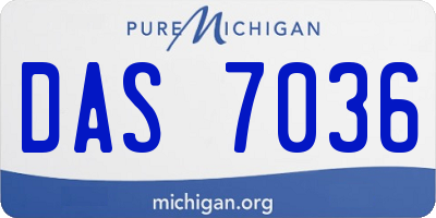 MI license plate DAS7036