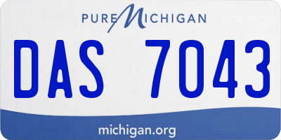 MI license plate DAS7043