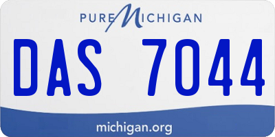 MI license plate DAS7044