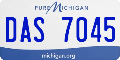 MI license plate DAS7045