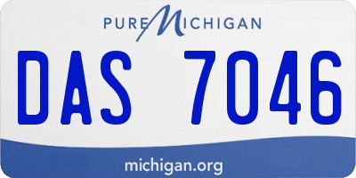 MI license plate DAS7046