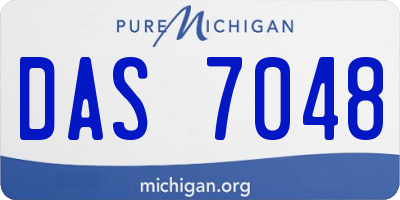 MI license plate DAS7048