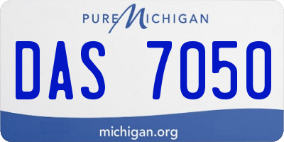 MI license plate DAS7050