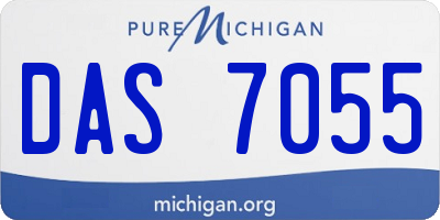 MI license plate DAS7055