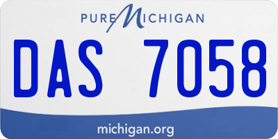 MI license plate DAS7058