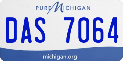 MI license plate DAS7064