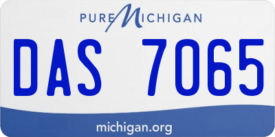 MI license plate DAS7065