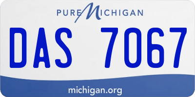 MI license plate DAS7067