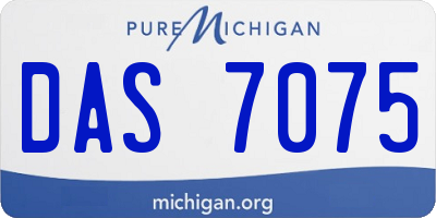 MI license plate DAS7075