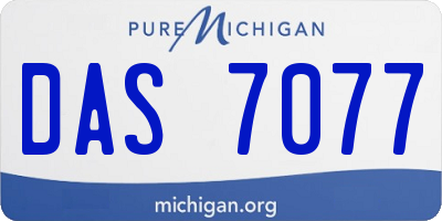 MI license plate DAS7077