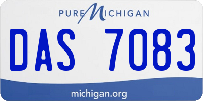 MI license plate DAS7083