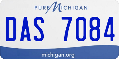 MI license plate DAS7084