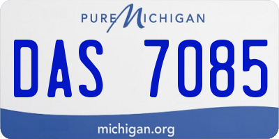 MI license plate DAS7085